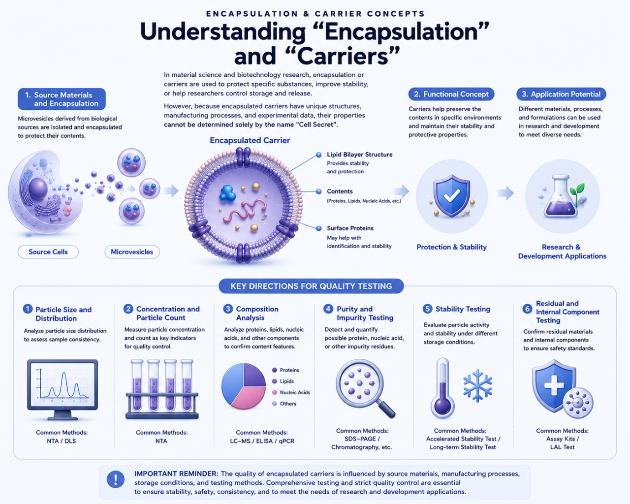 Concept of encapsulated carriers and quality testing